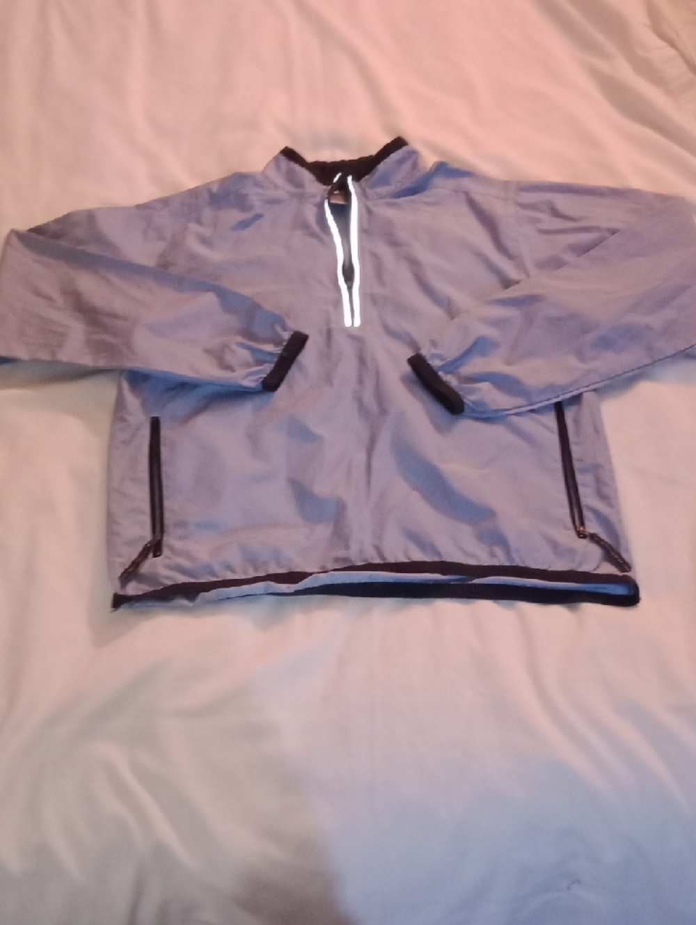 Nike Light Blue Jacket with Black Perforated Collar